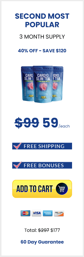 Cardio Slim Tea price 3 bottle